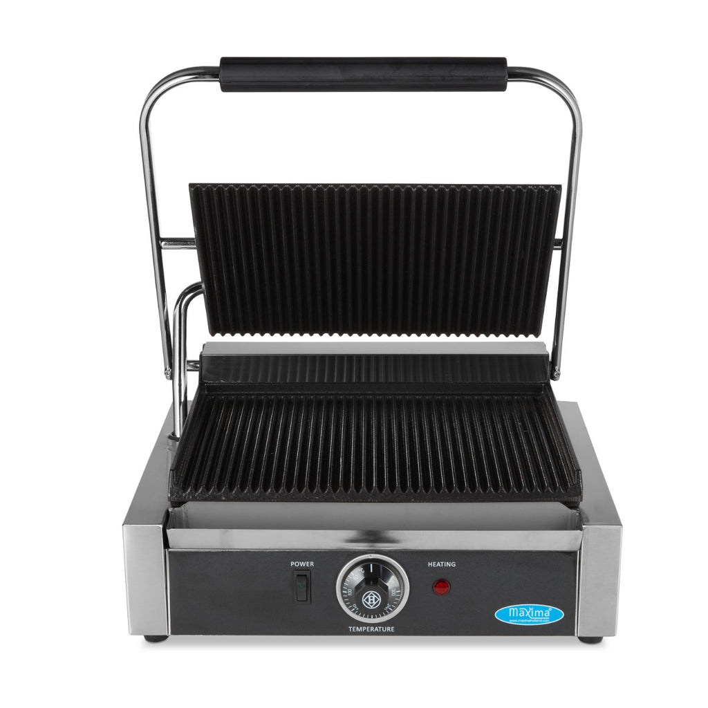 Grill contact - rainuré - plaque de gril simple - 33,5 cm