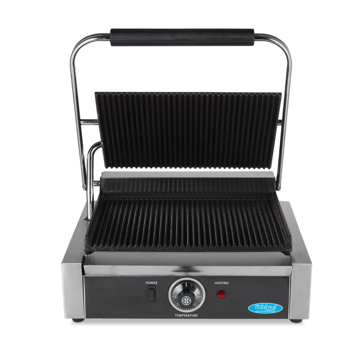 Grill contact - rainuré - plaque de gril simple - 33,5 cm