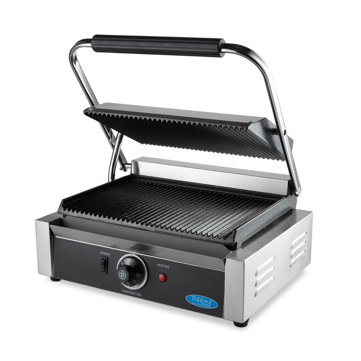 Grill contact - rainuré - plaque de gril simple - 33,5 cm