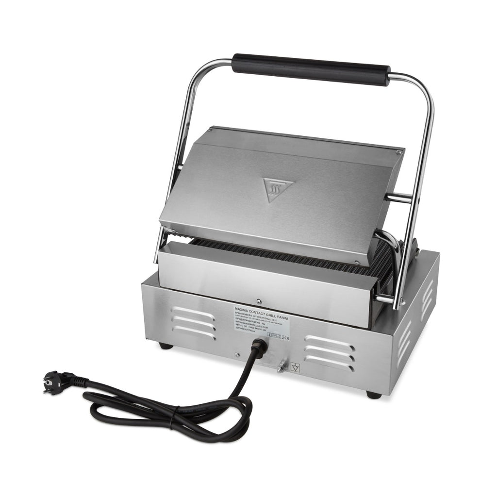 Grill contact - rainuré - plaque de gril simple - 33,5 cm