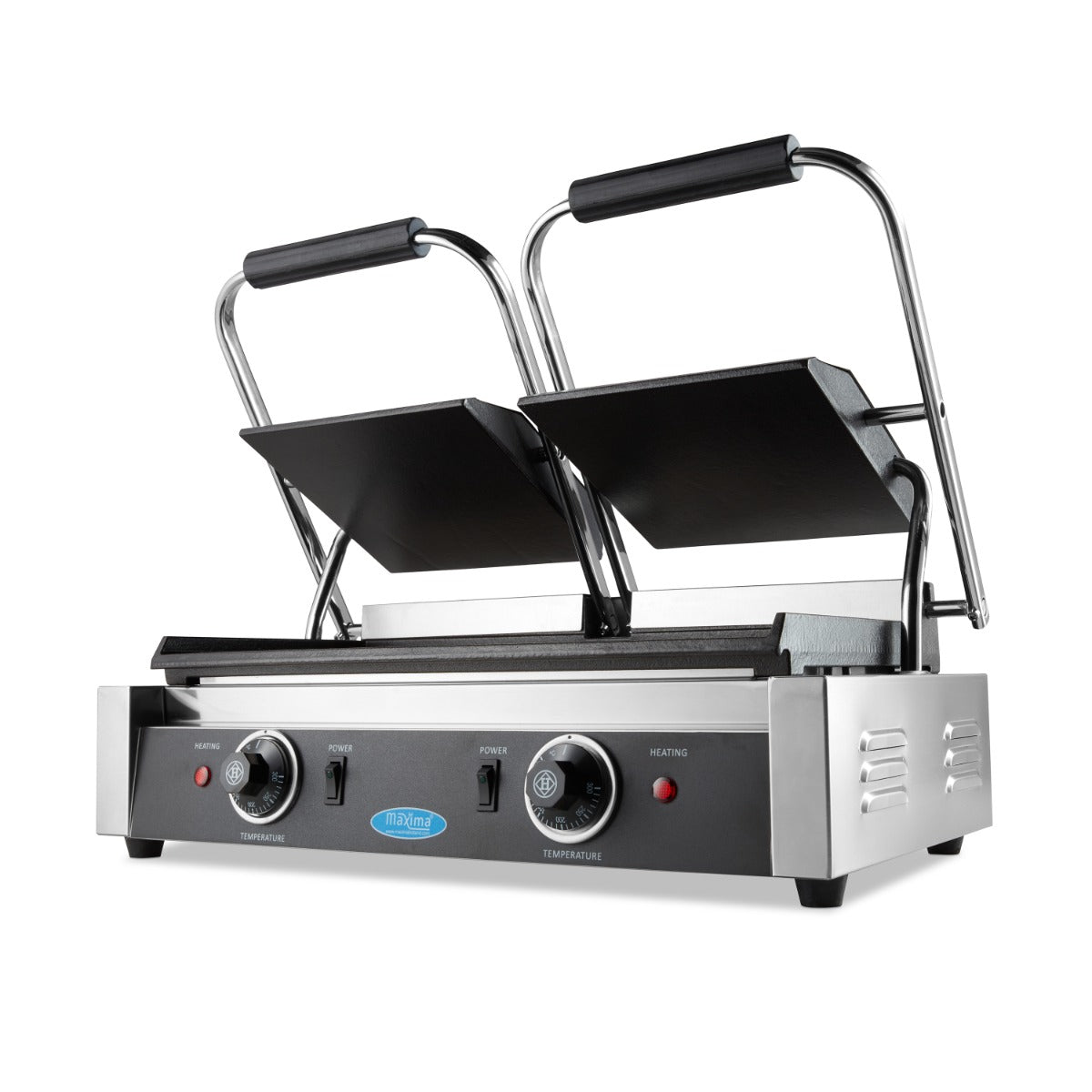 Grill contact - lisse - plaque de gril double - 2 x 22 cm