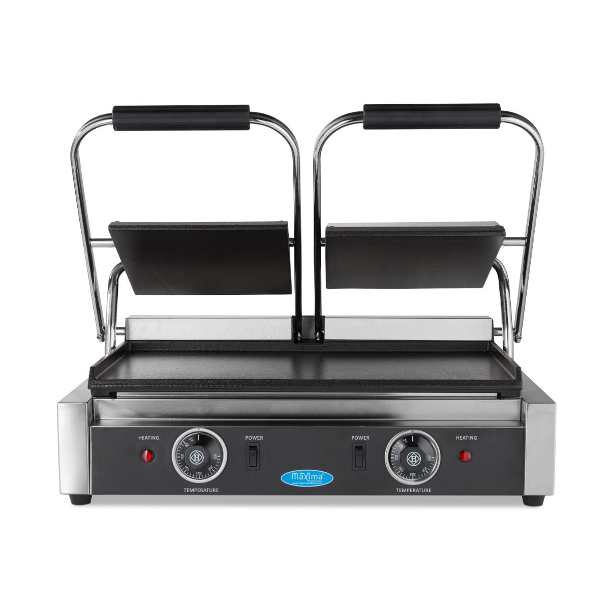 Grill contact - lisse - plaque de gril double - 2 x 22 cm