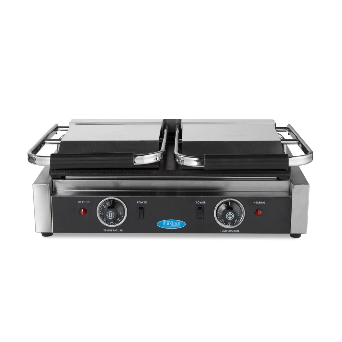 Grill contact - lisse - plaque de gril double - 2 x 22 cm