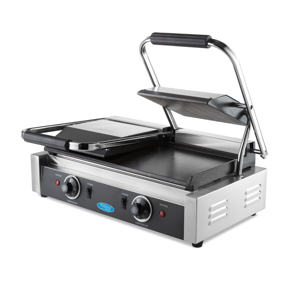 Grill contact - lisse - plaque de gril double - 2 x 22 cm
