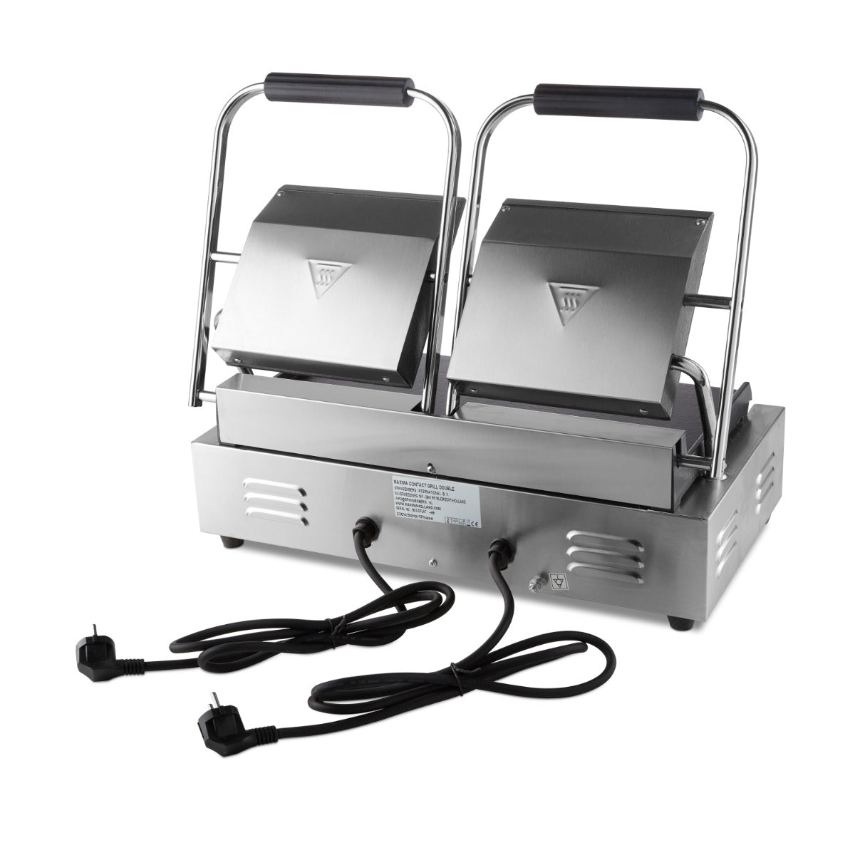 Grill contact - lisse - plaque de gril double - 2 x 22 cm