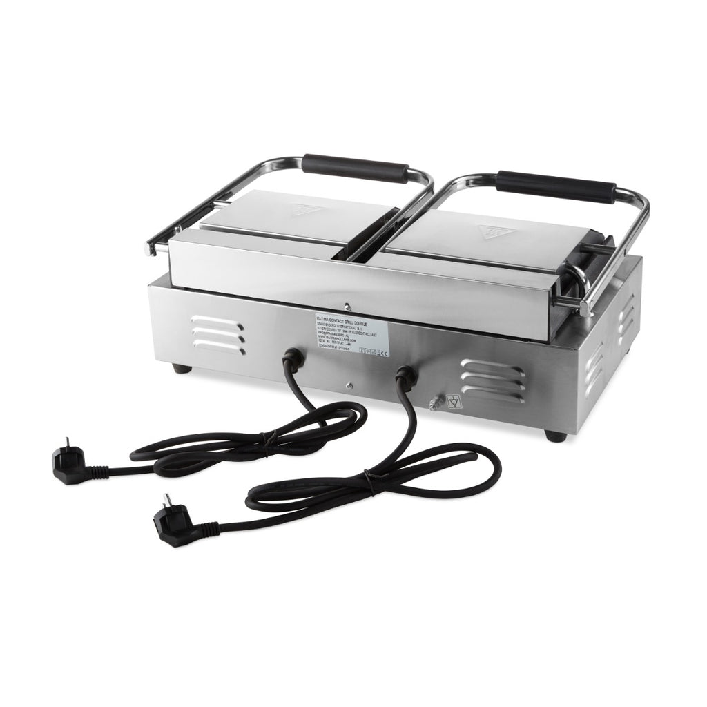 Grill contact - lisse - plaque de gril double - 2 x 22 cm