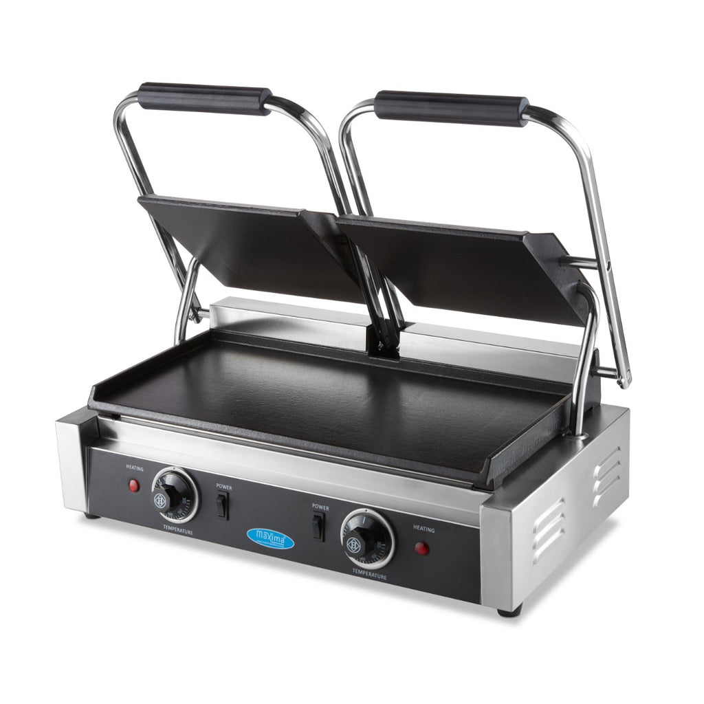 Grill contact - lisse - plaque de gril double - 2 x 22 cm