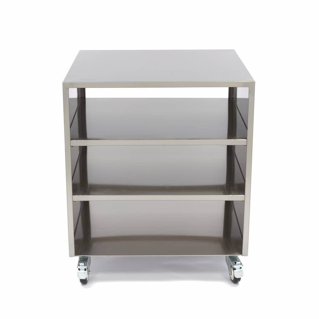 Table de machine en acier inoxydable - 60 x 60 cm - capacité de charge de 120 kg - sur roues