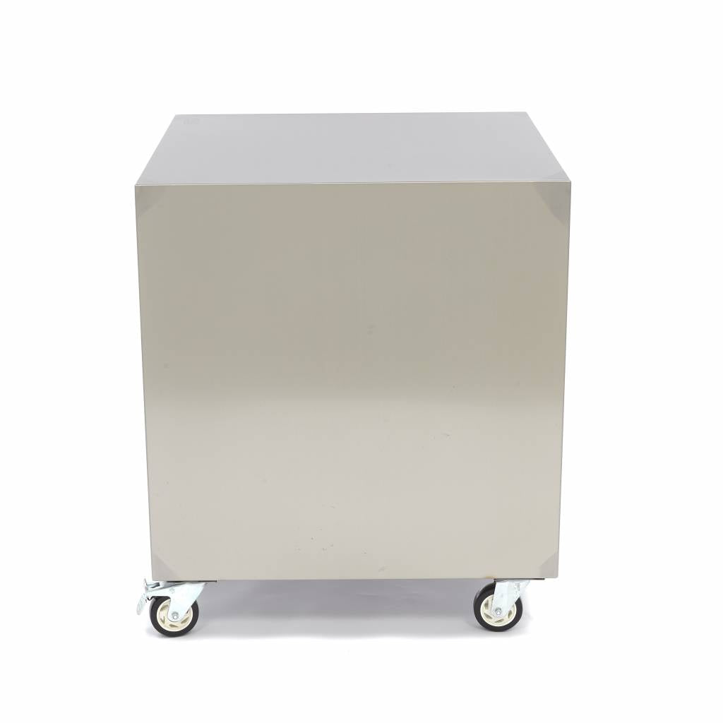 Table de machine en acier inoxydable - 60 x 60 cm - capacité de charge de 120 kg - sur roues