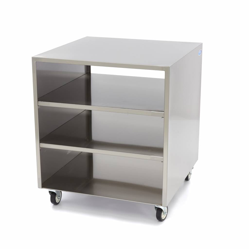 Table de machine en acier inoxydable - 60 x 60 cm - capacité de charge de 120 kg - sur roues