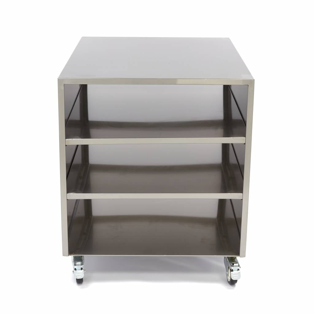 Table de machine en acier inoxydable - 60 x 80 cm - capacité de charge de 120 kg - sur roues