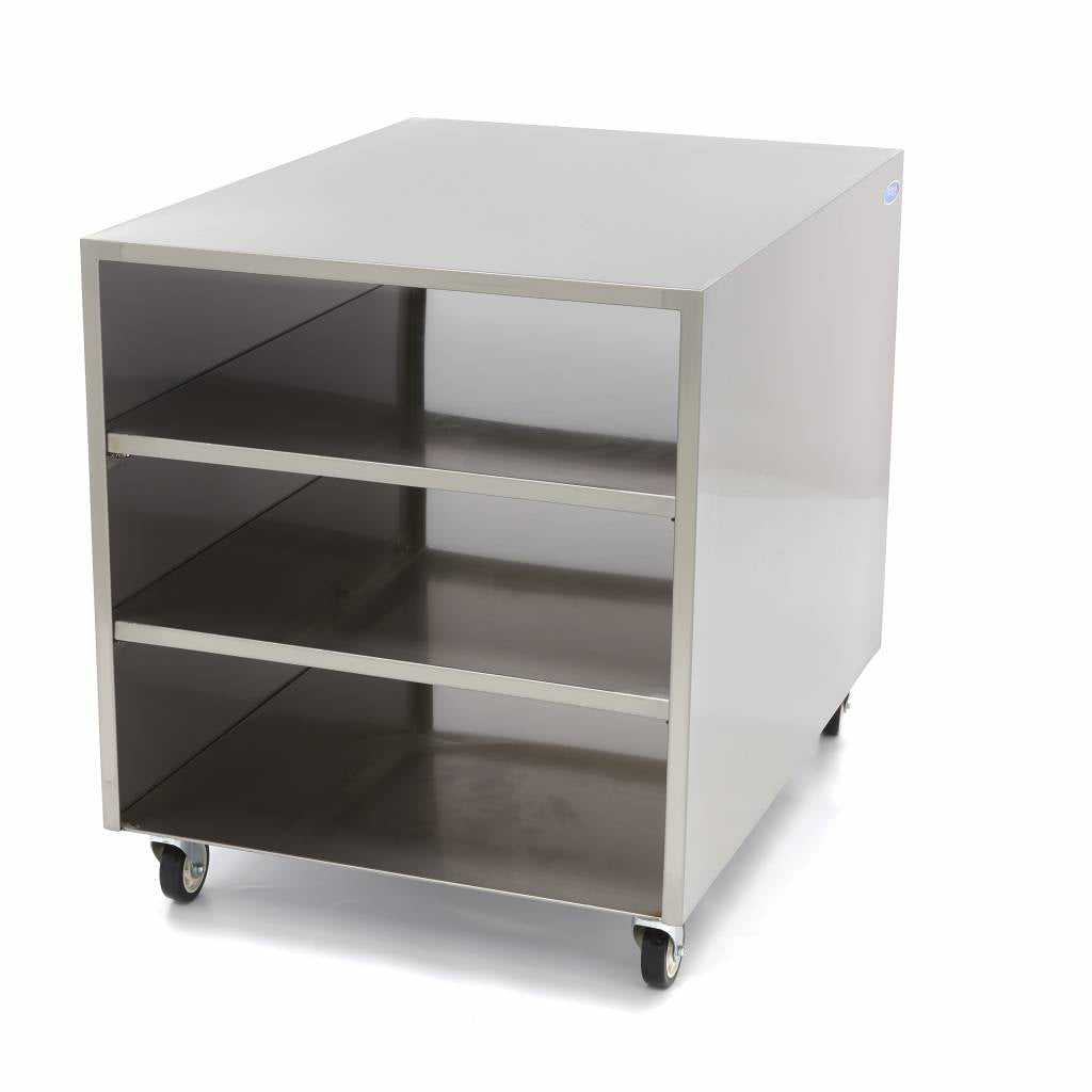 Table de machine en acier inoxydable - 60 x 80 cm - capacité de charge de 120 kg - sur roues
