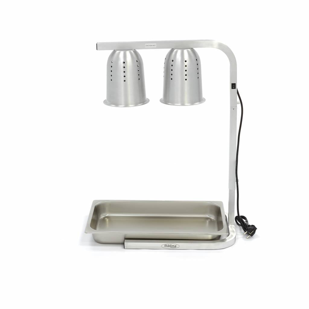 Lampe chauffante - 2 lampes - incl 2 lampes et 1 récipient 1/1 GN