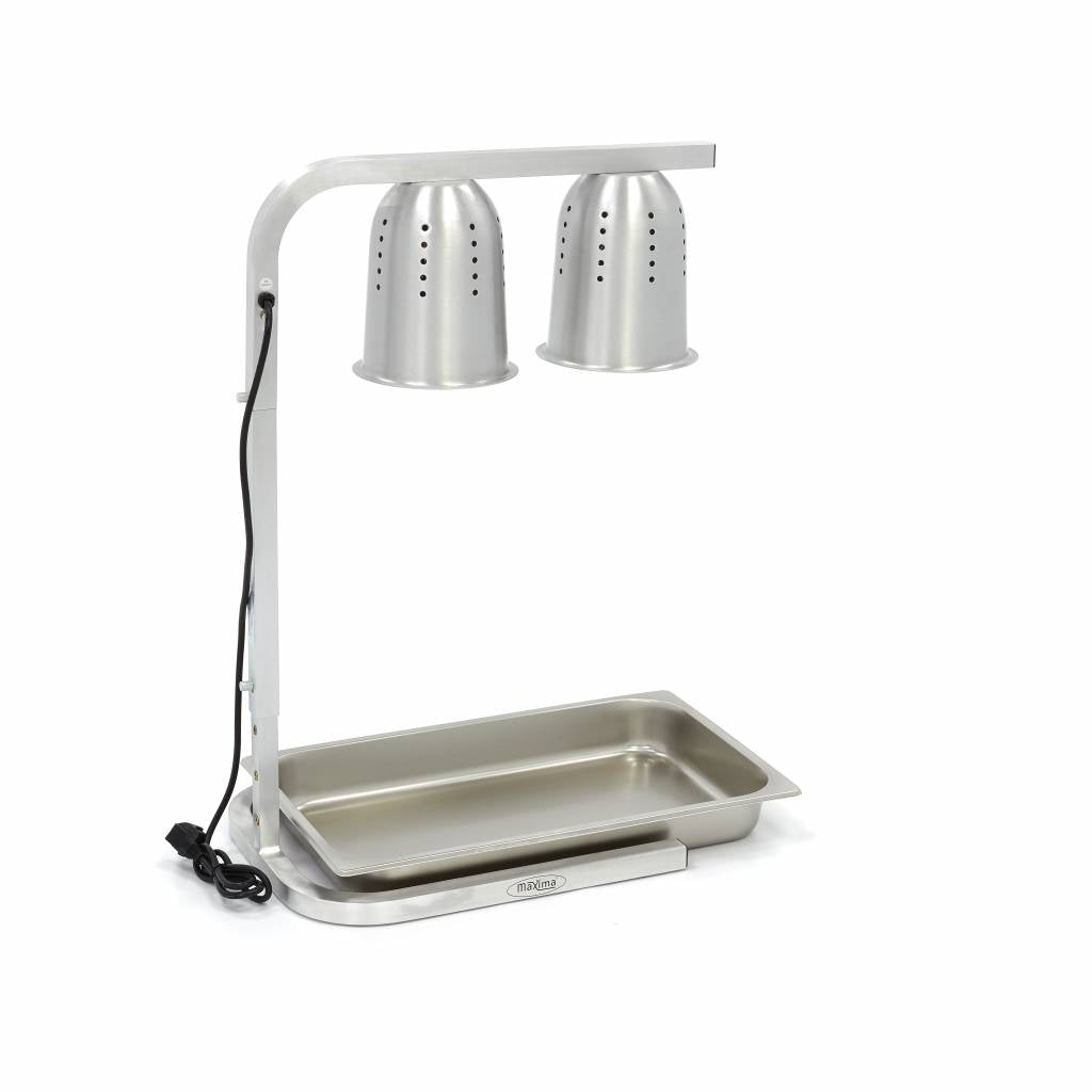 Lampe chauffante - 2 lampes - incl 2 lampes et 1 récipient 1/1 GN
