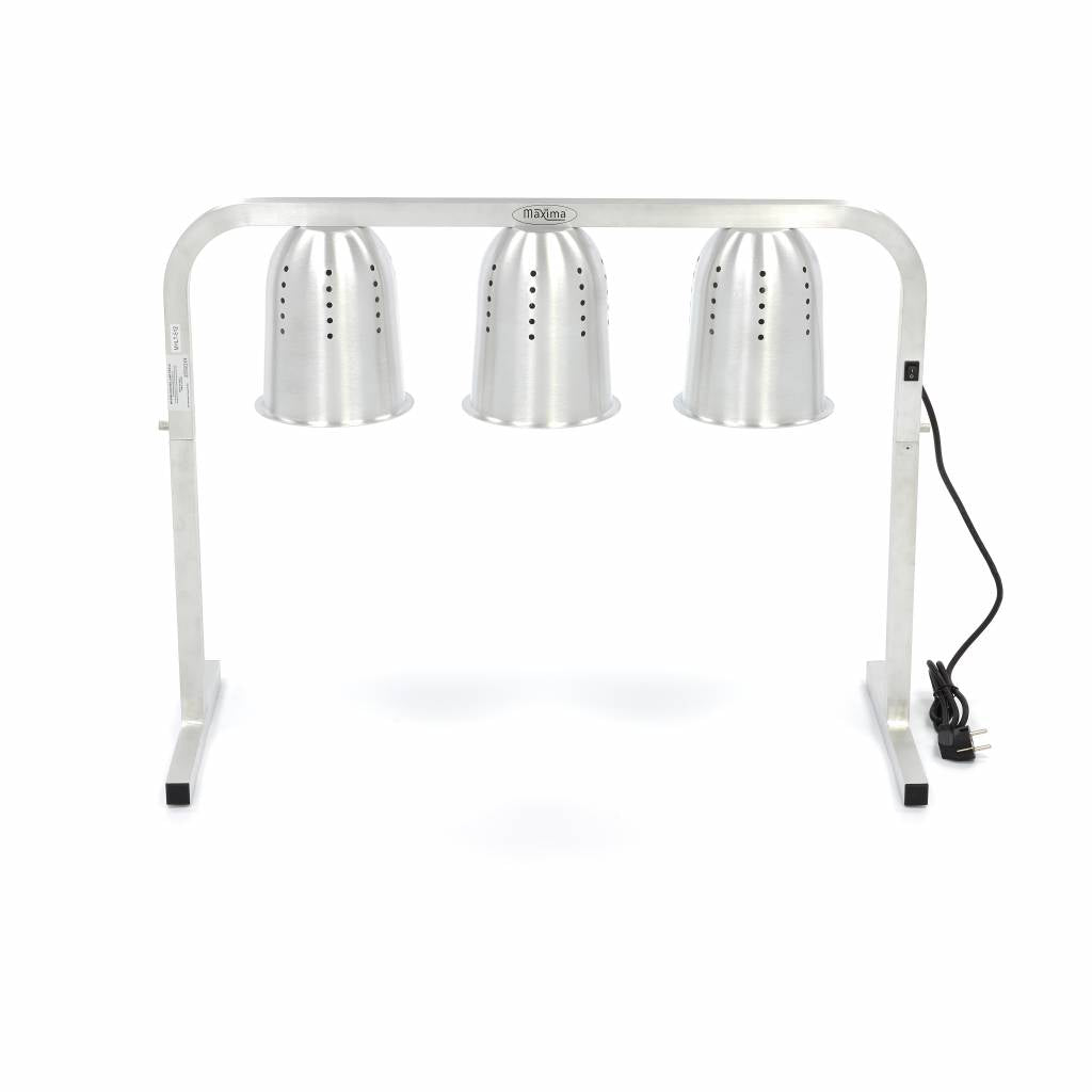 Lampe chauffante - 3 lampes - incl 3 lampes et 1 récipient 2/1 GN