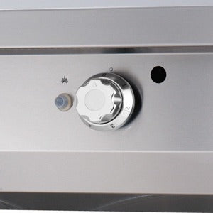Heavy Duty plaque de gril - demi-rainuré - unité double - 70 cm de profondeur - gaz