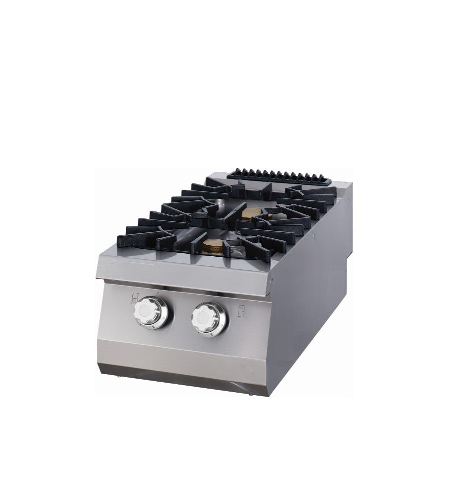 Premium cuisinière - 2 brûleurs - unité simple - profondeur 90 cm - gaz