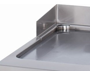 Premium plaque de gril - chrome lisse - unité simple - profondeur 90 cm - électrique