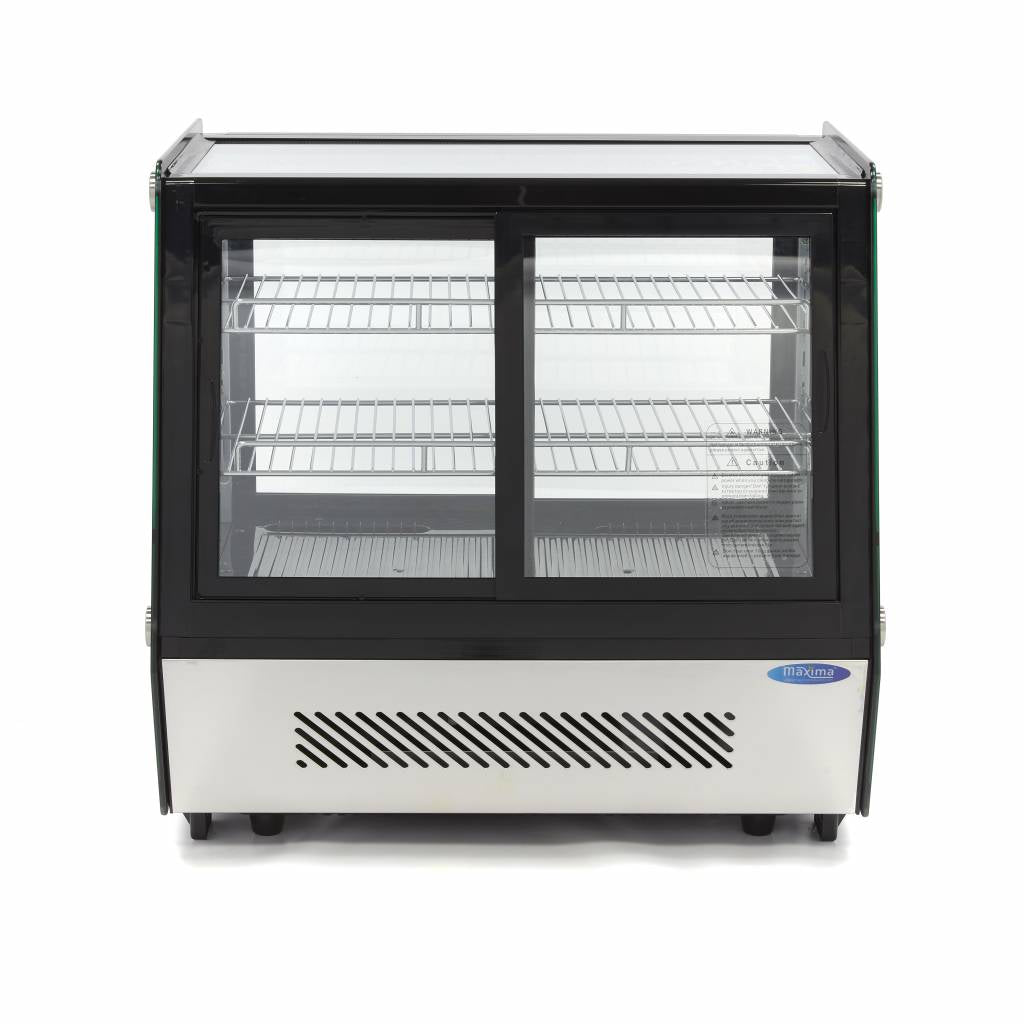 Vitrine à gâteaux - 125 L - 71 cm - portes coulissantes avant et arrière