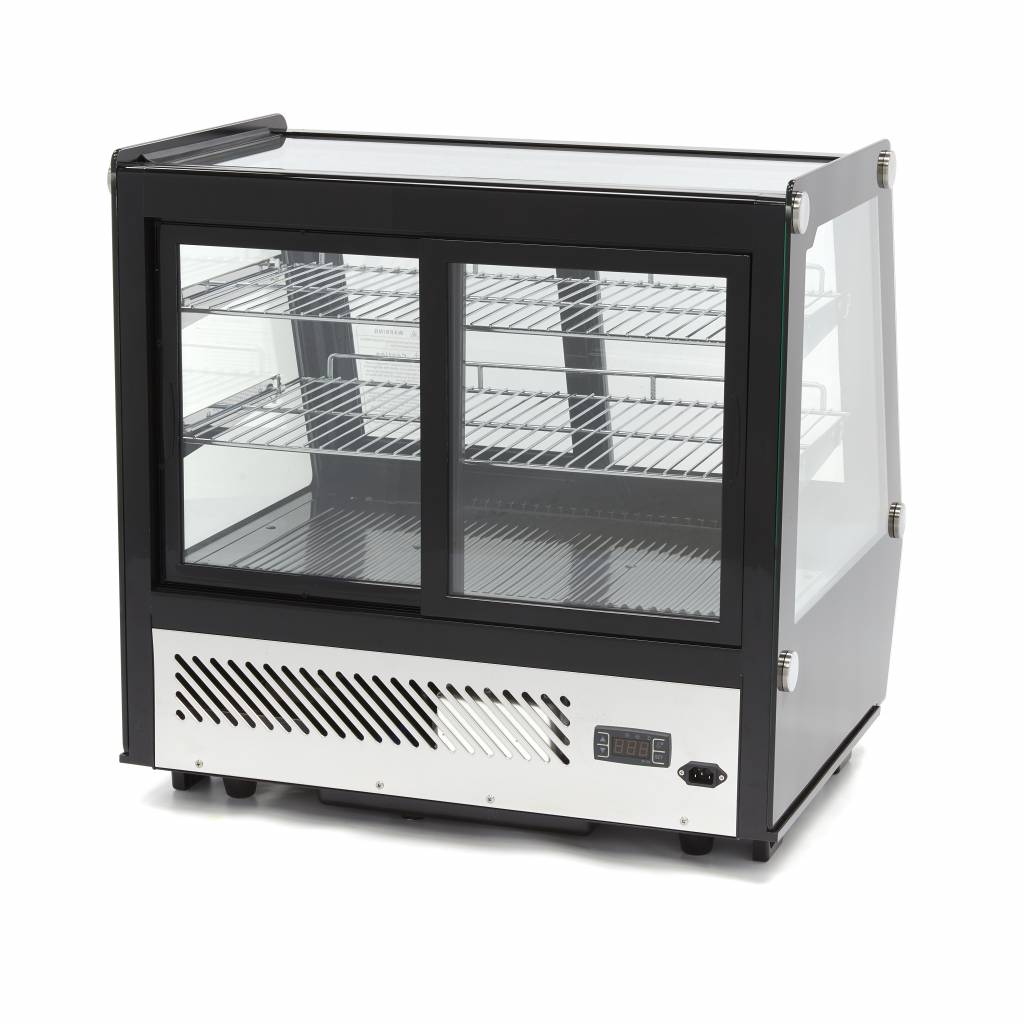 Vitrine à gâteaux - 125 L - 71 cm - portes coulissantes avant et arrière