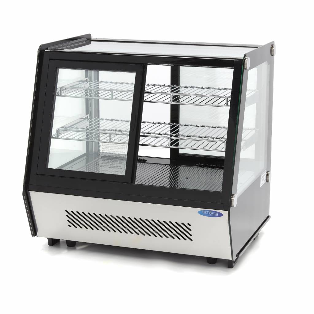 Vitrine à gâteaux - 125 L - 71 cm - portes coulissantes avant et arrière
