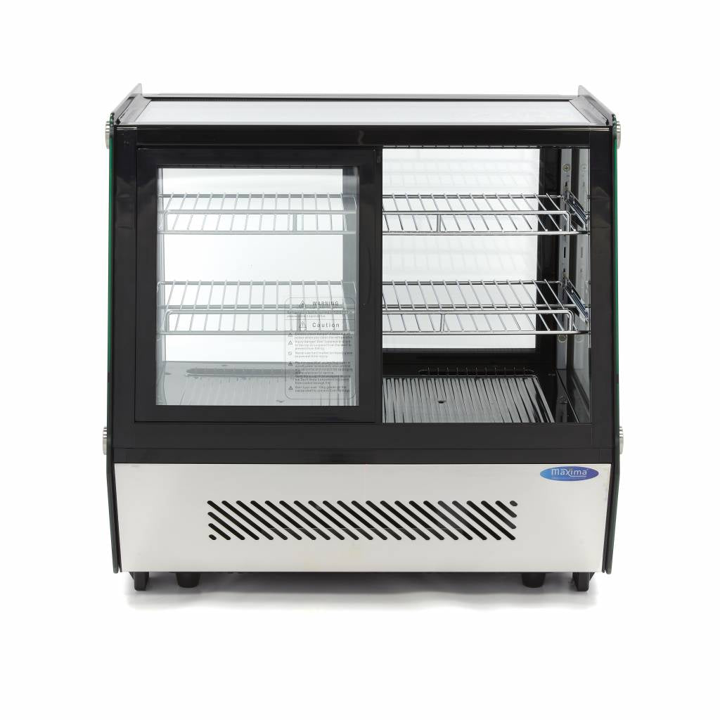 Vitrine à gâteaux - 125 L - 71 cm - portes coulissantes avant et arrière
