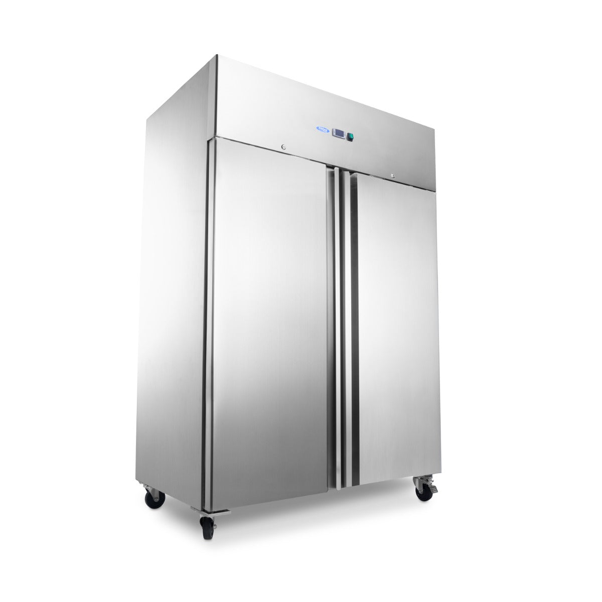 Réfrigérateur - 1400 L - 6 étagères réglables (2/1 GN) - sur roulettes - acier inoxydable