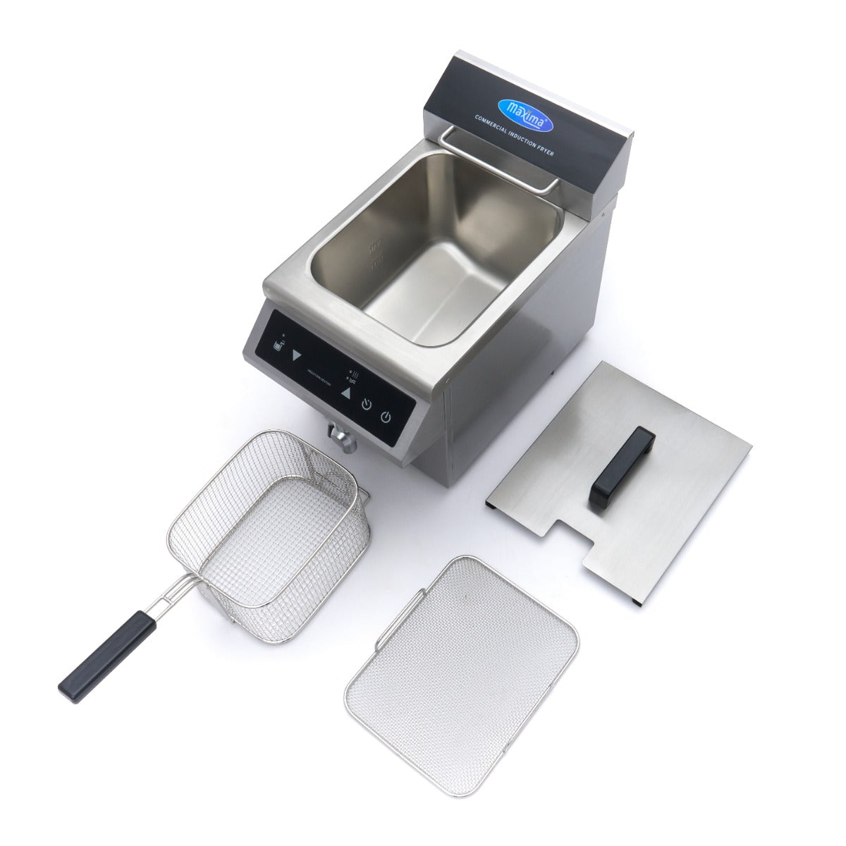 Friteuse - 8 L - 1 panier - induction - avec robinet de vidange