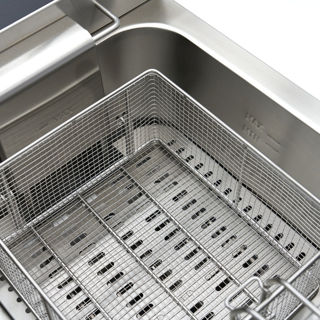 Friteuse - 16 L - 1 panier - avec robinet de vidange et support - 230V
