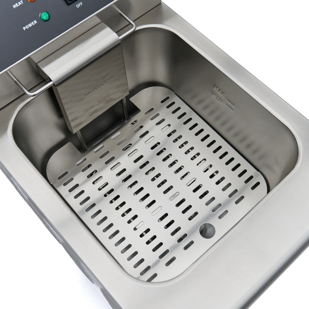 Friteuse - 16 L - 1 panier - avec robinet de vidange et support - 230V
