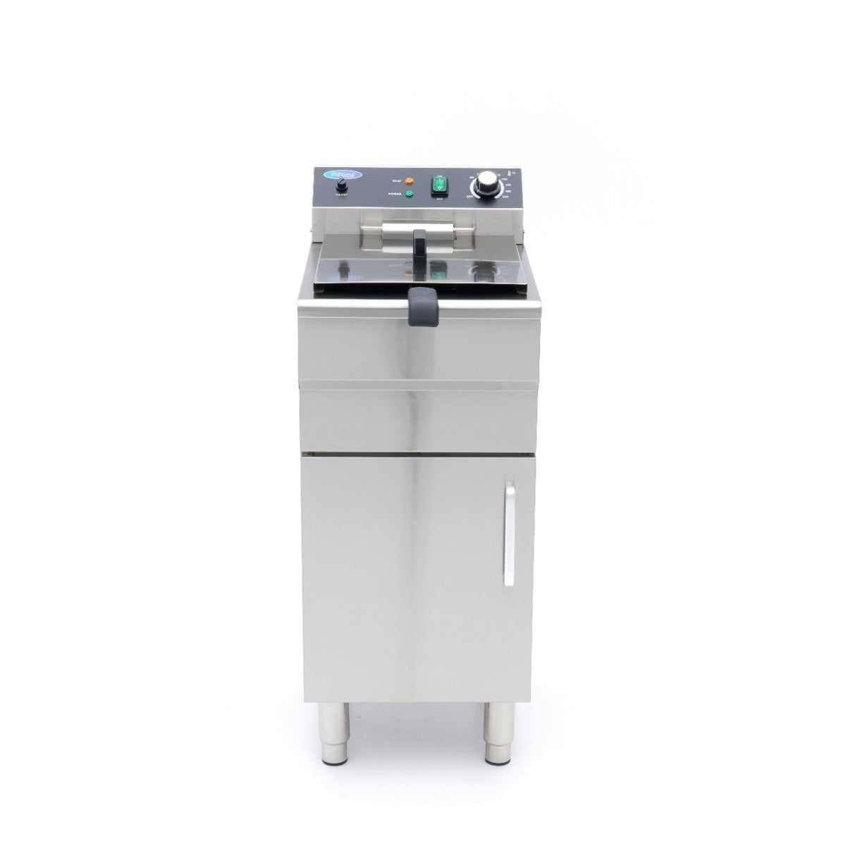 Friteuse - 16 L - 1 panier - avec robinet de vidange et support - 230V