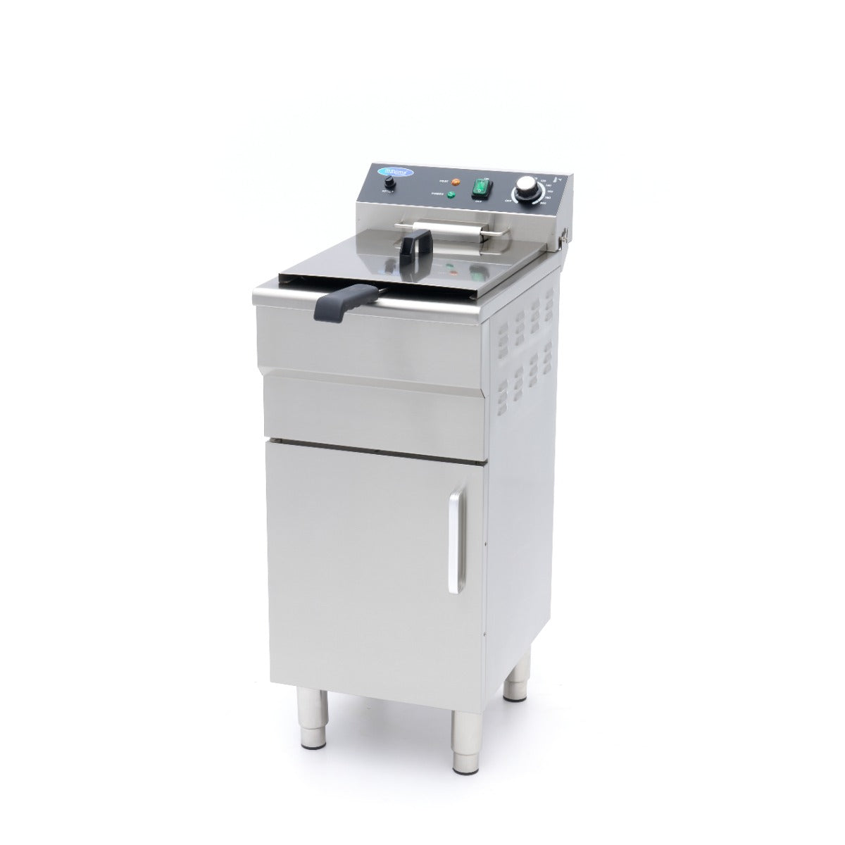 Friteuse - 16 L - 1 panier - avec robinet de vidange et support - 230V