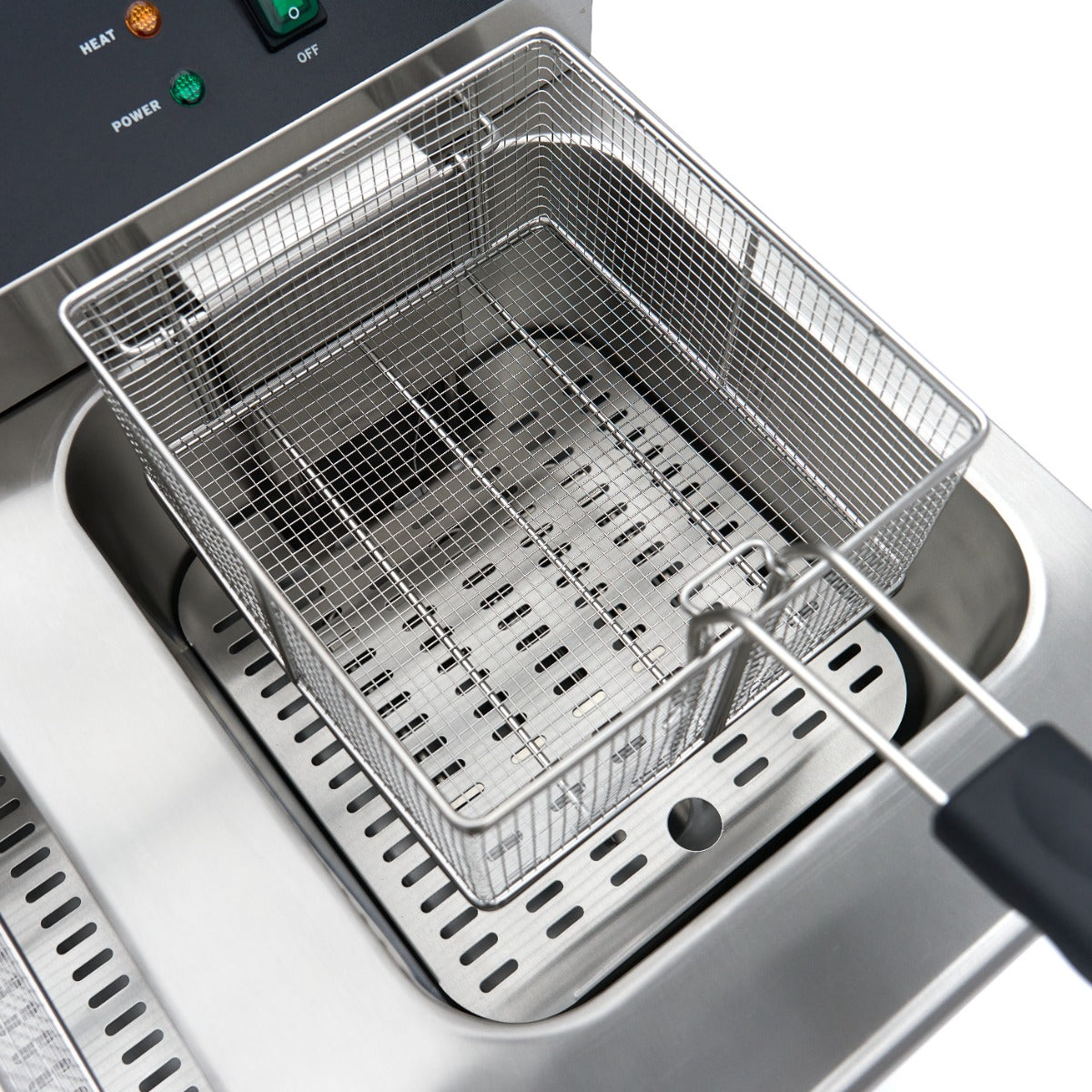 Friteuse - 2 x 16 L - 2 paniers - avec robinet de vidange et support - 230V
