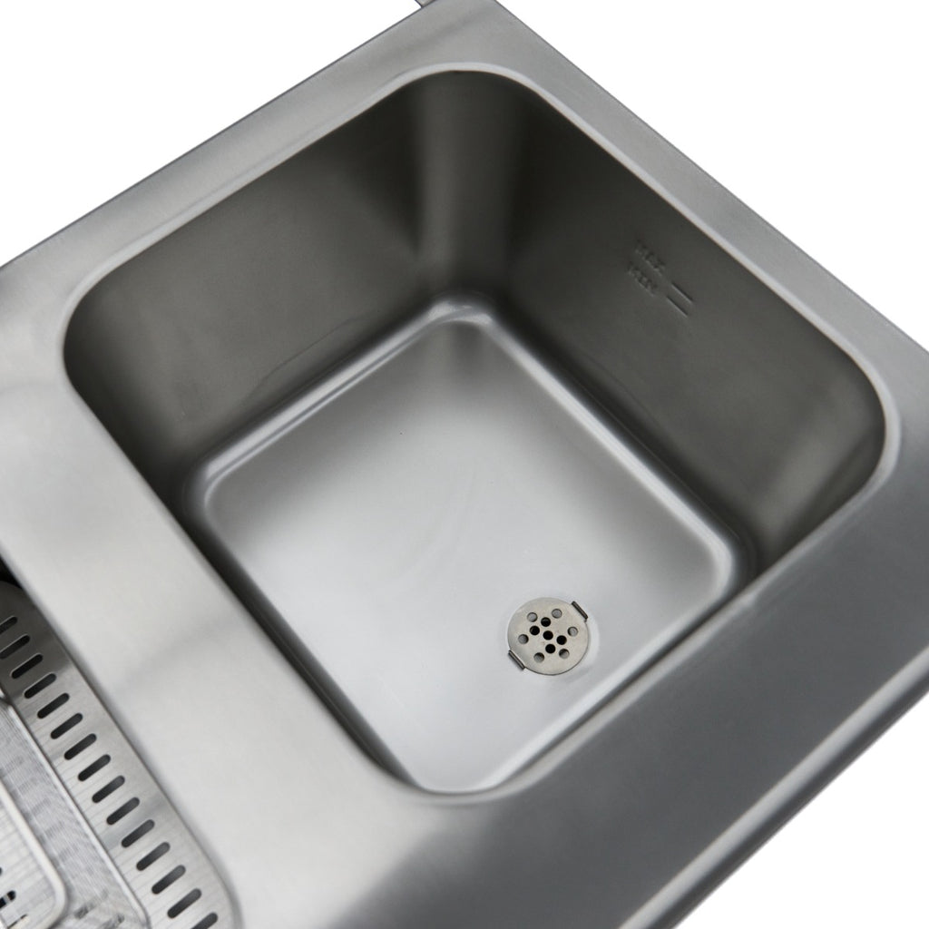 Friteuse - 2 x 16 L - 2 paniers - avec robinet de vidange et support - 230V