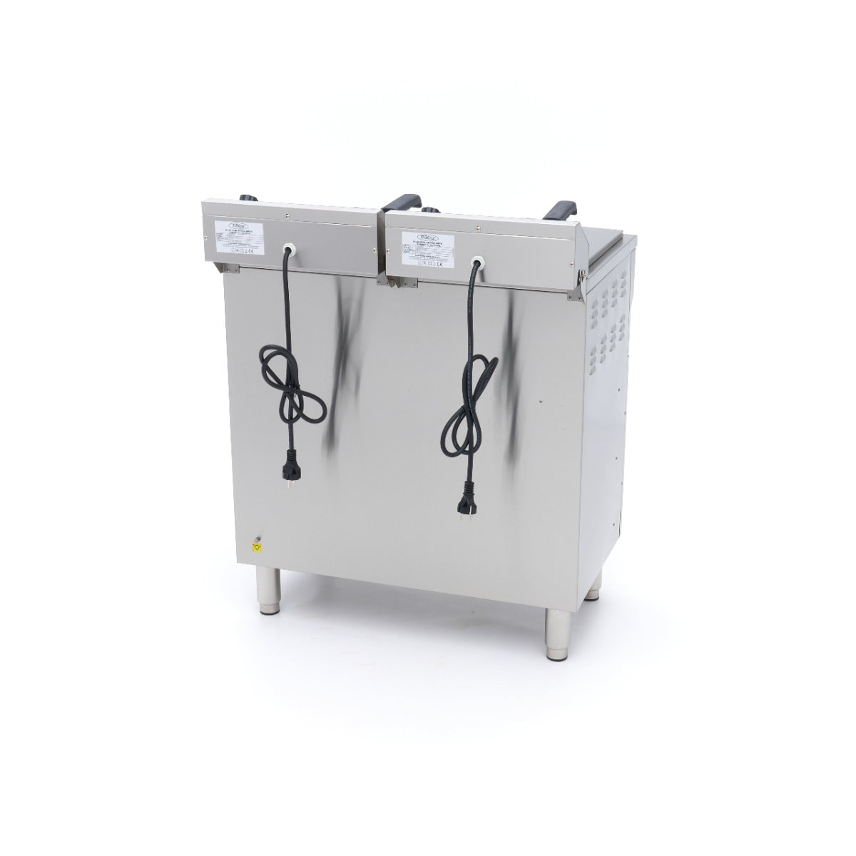 Friteuse - 2 x 16 L - 2 paniers - avec robinet de vidange et support - 230V