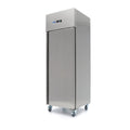 Réfrigérateur - 400 L - 3 étagères réglables (1/1 GN) - acier inoxydable - sur roulettes