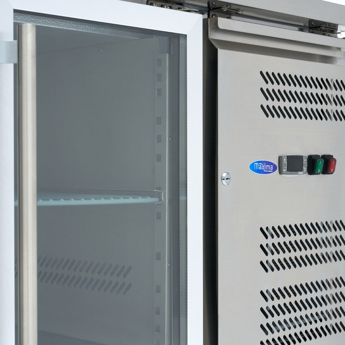 Réfrigérateur de comptoir - 180 cm - 3 portes vitrées
