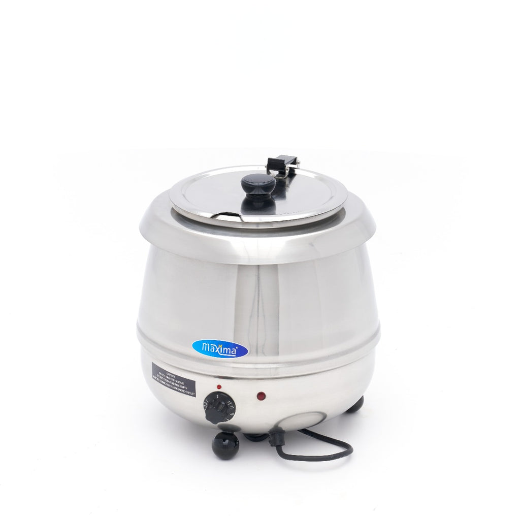 Marmite à soupe – 10 L – pot intérieur amovible – acier inoxydable – avec encoche pour louche