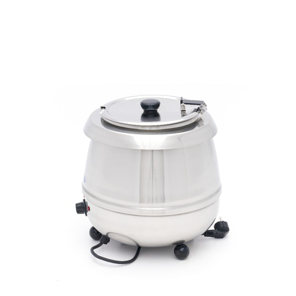 Marmite à soupe – 10 L – pot intérieur amovible – acier inoxydable – avec encoche pour louche