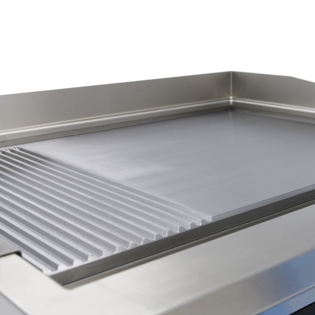 Plancha à induction 700 - lisse et rainurée - 5 000 W - double