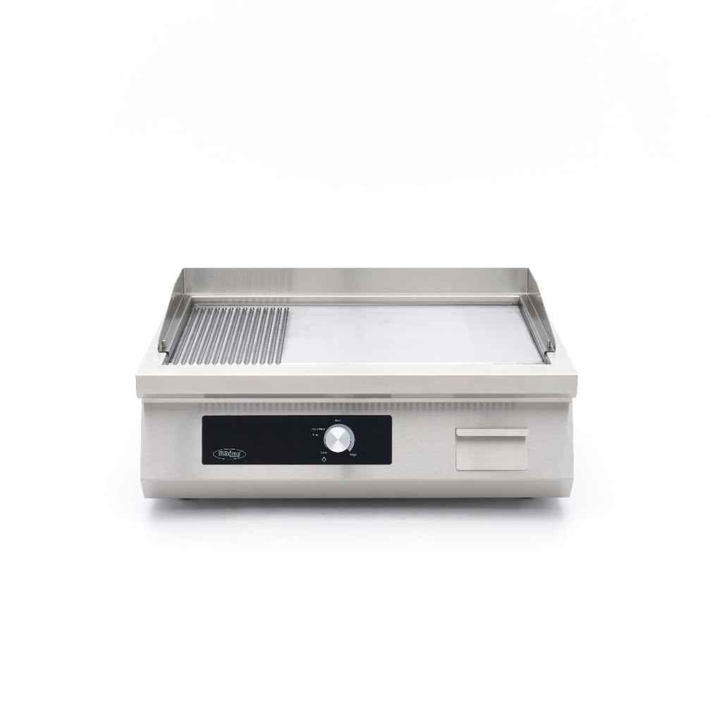 Plancha à induction 700 - lisse et rainurée - 5 000 W - double