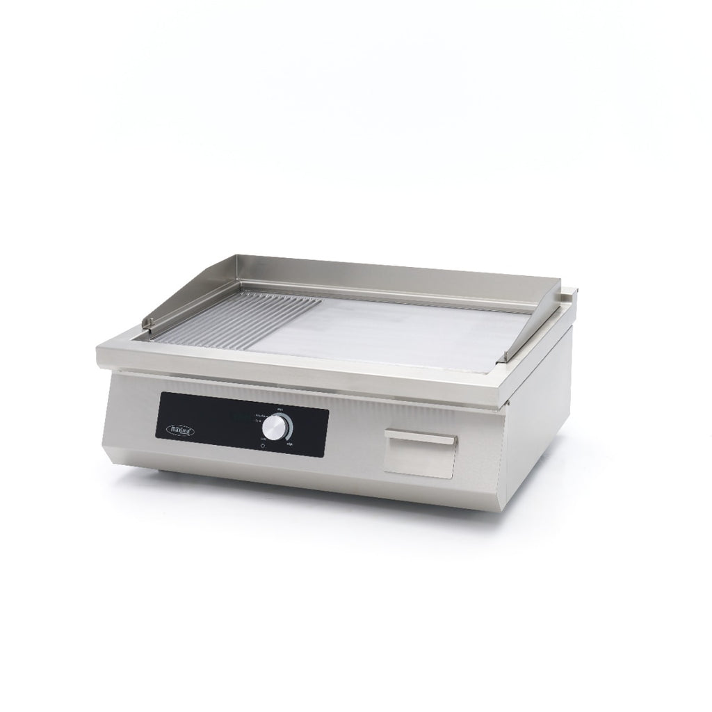 Plancha à induction 700 - lisse et rainurée - 5 000 W - double