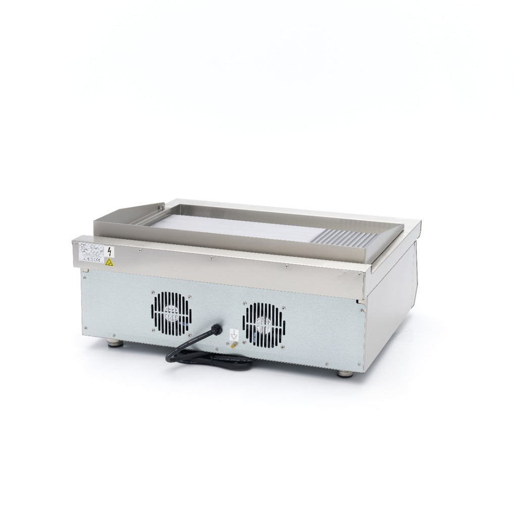 Plancha à induction 700 - lisse et rainurée - 5 000 W - double