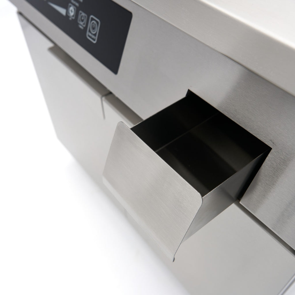 Plancha à induction 700 - lisse et rainurée - 10 000 W - double - avec support