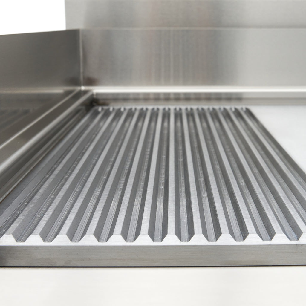 Plancha à induction 700 - lisse et rainurée - 10 000 W - double - avec support