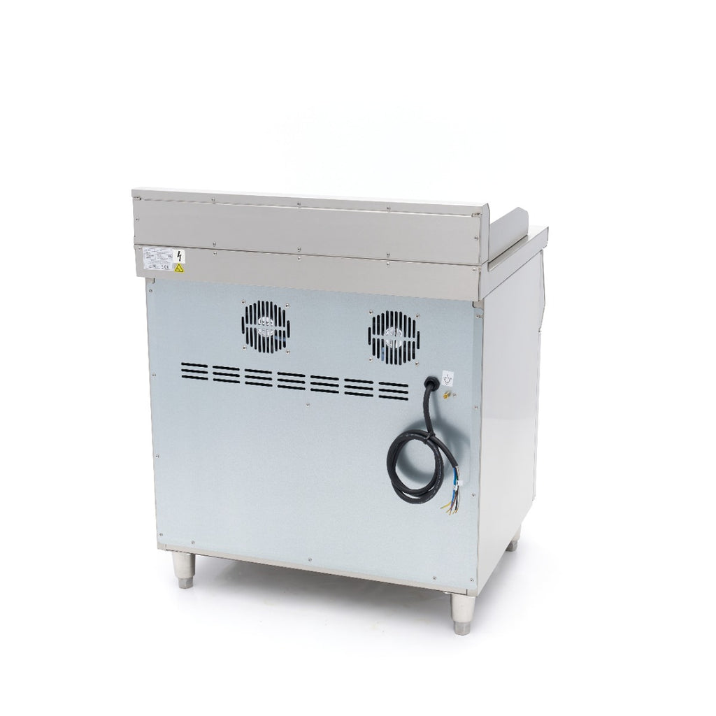 Plancha à induction 700 - lisse et rainurée - 10 000 W - double - avec support