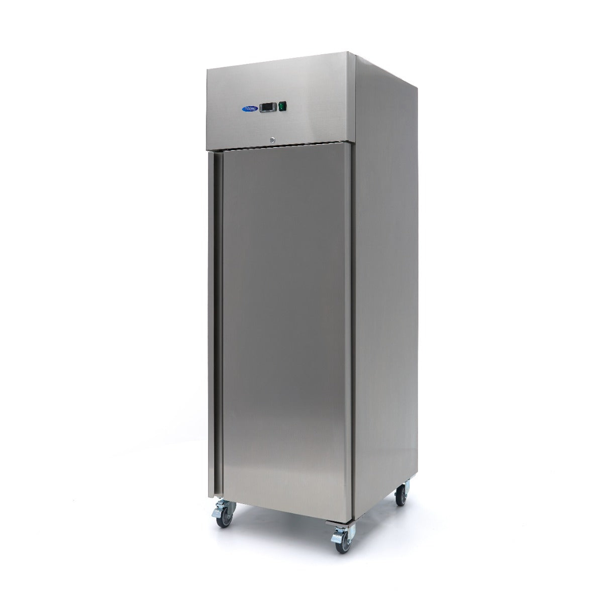 Congélateur - 400 L - 3 étagères réglables - acier inoxydable - sur roulettes