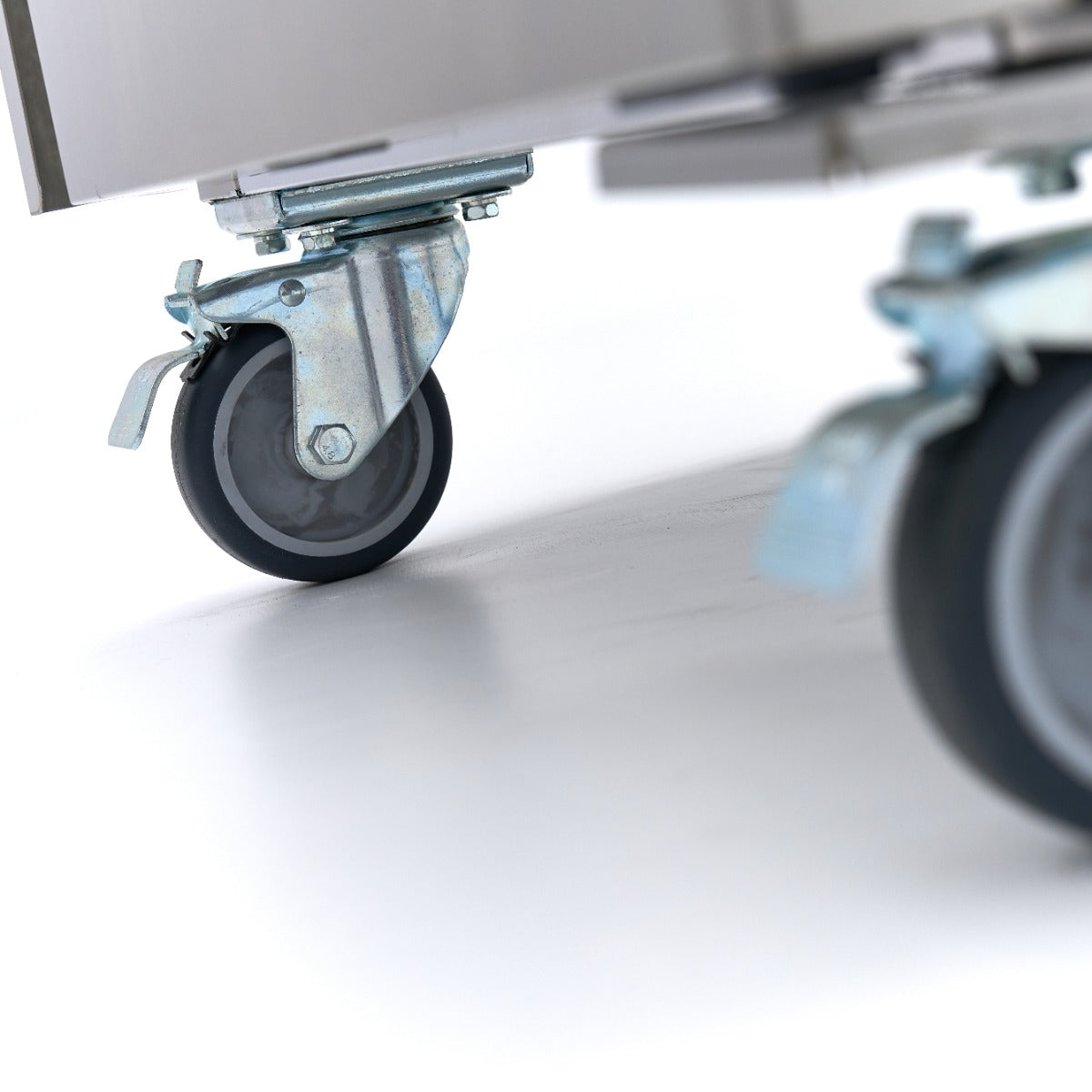 Congélateur - 400 L - 3 étagères réglables - acier inoxydable - sur roulettes