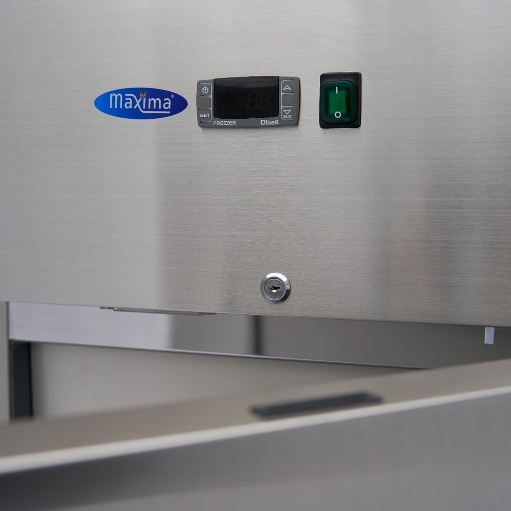 Congélateur - 600 L - 3 étagères réglables (2/1 GN) - acier inoxydable - sur roulettes