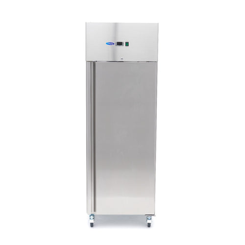 Congélateur - 600 L - 3 étagères réglables (2/1 GN) - acier inoxydable - sur roulettes